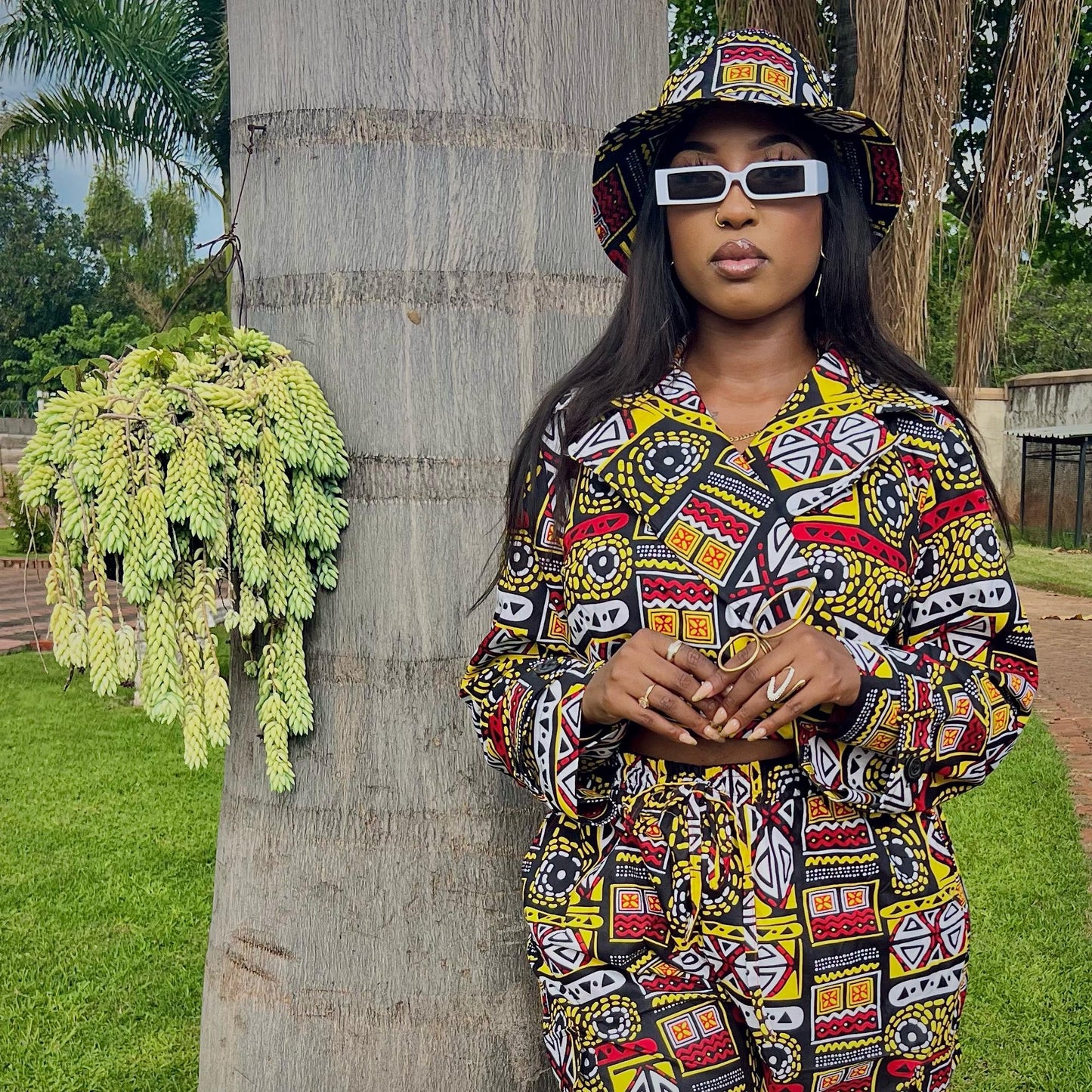 Cargo Pants & Belted Crop Jacket