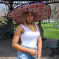 Blue & Red Large Floppy Hat