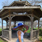 Blue & Red Large Floppy Hat