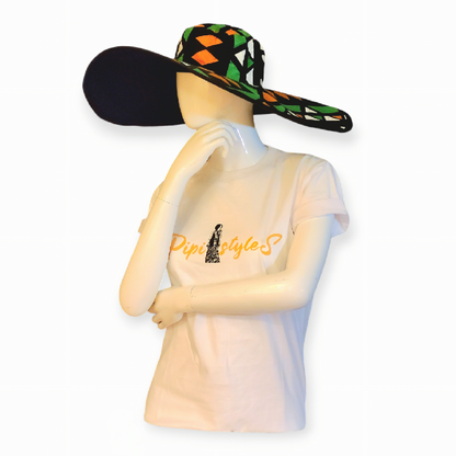 Green Print Floppy Hats